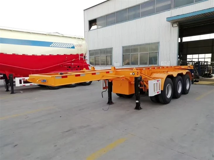 3 เพลา Skeleton Semi Trailer